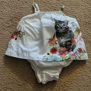 Kitten & Flowers Outfit by Baby Gap